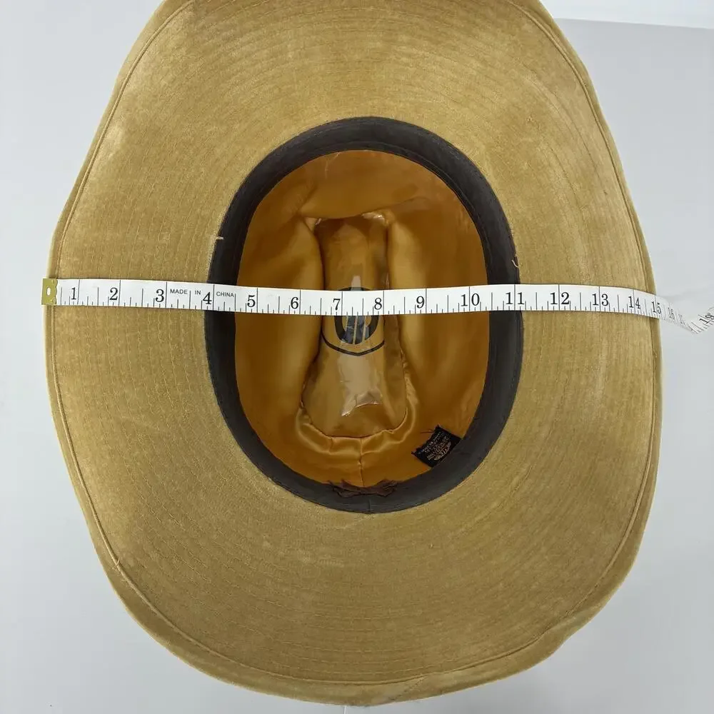 Ya Tan Sueded Fabric Wide Brim Cowboy Southwestern Hat with Decorative Band